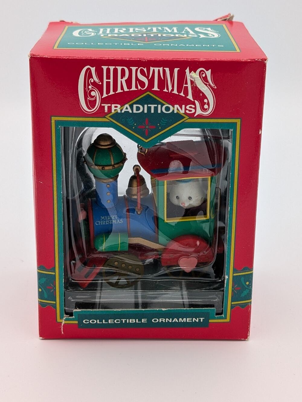 Vintage 90s Lustre Fame Christmas Traditions Mouse Driving a Train MIB